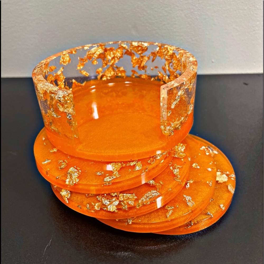 Circle Coaster set with Holder